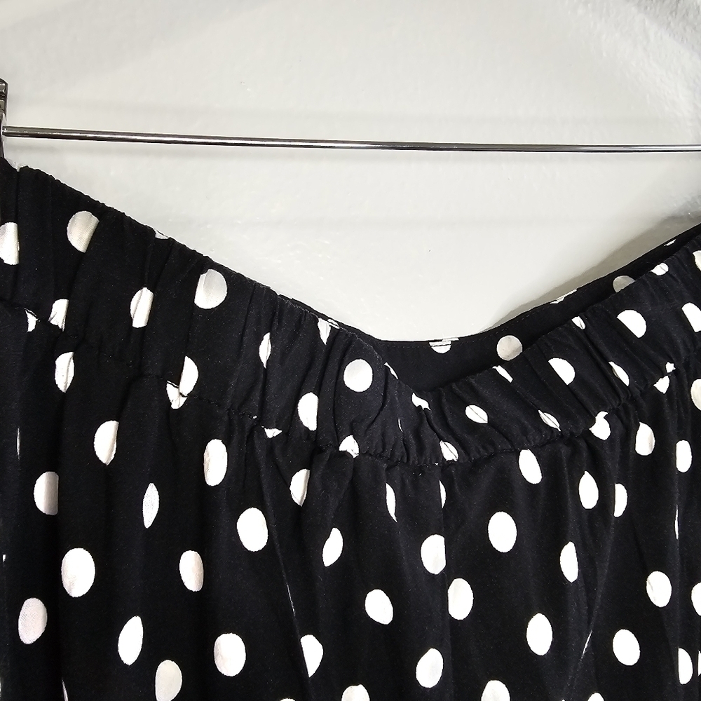 Lane Bryant polka dot hi lo midi a-line skirt black and white size 18/20 - Picture 11 of 11